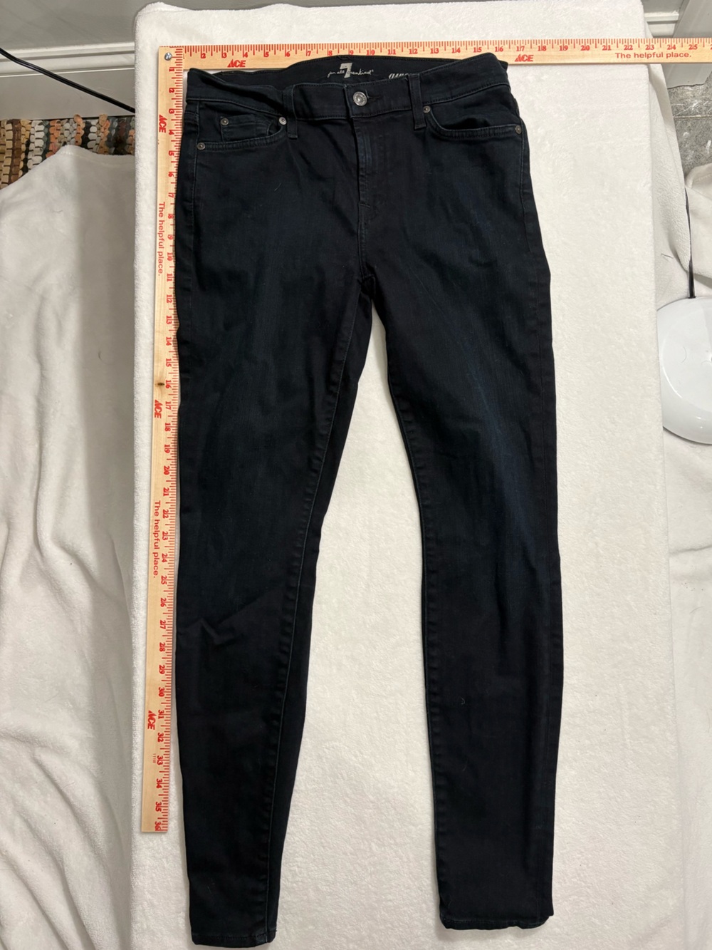 7 For All Mankind Black Skinny Jeans